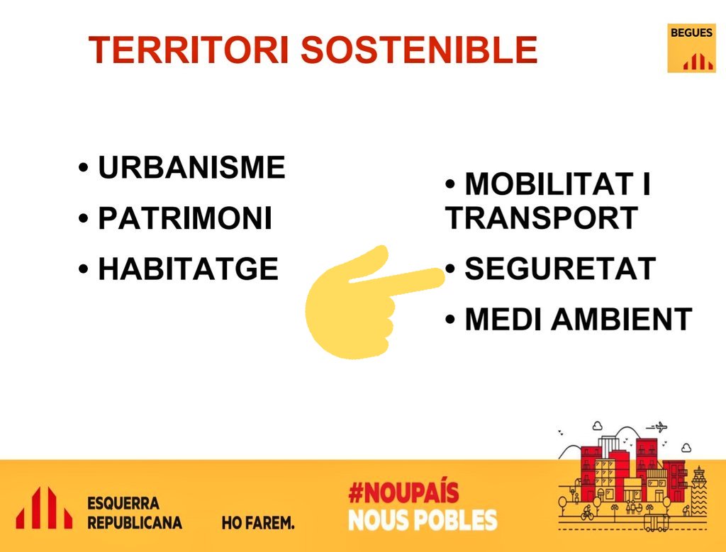 Esquerra_Begues's tweet photo. Avui en el resum del #RepensemBegues Jornada Participativa per elaborar el programa electoral #municipals2019 #26M
Dins de ➡ Territori Sostenible
🅾 SEGURETAT
#FemPoble #FemBegues #MunicipisRepublicans #MunicipisDeProgrés #Negues #baixllobregat 👇 https://t.co/6p431HL7s9