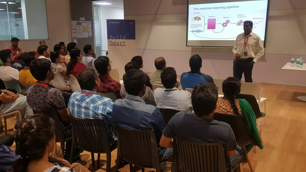 yukteshc's tweet image. #AIforEnterprise meetup  @verizon by #IBM and #Verizon is on @hyderabad is housefull! Rajesh Jaypaul started talking on #MLforOptimization #callforcode @priyamallya @DeepeshBhargav7