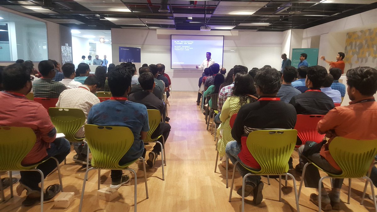 yukteshc's tweet image. #AIforEnterprise meetup  @verizon by #IBM and #Verizon is on @hyderabad is housefull! Rajesh Jaypaul started talking on #MLforOptimization #callforcode @priyamallya @DeepeshBhargav7