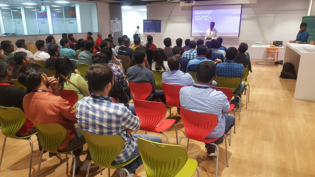 yukteshc's tweet image. #AIforEnterprise meetup  @verizon by #IBM and #Verizon is on @hyderabad is housefull! Rajesh Jaypaul started talking on #MLforOptimization #callforcode @priyamallya @DeepeshBhargav7