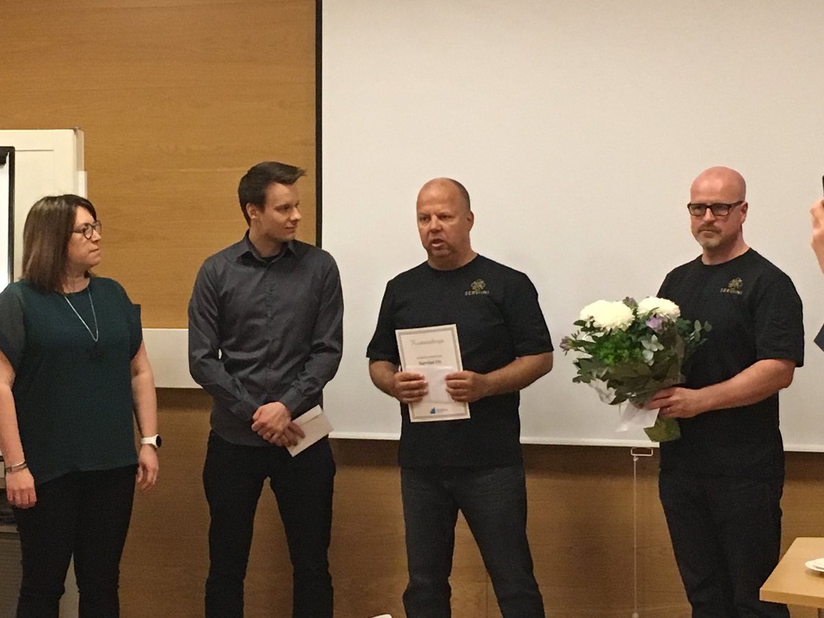 Iloiset onnittelut Mikkelin Seudun Vuoden Uusyritykselle 2019 eli Serviini Oy:lle!! <a href="/uusyrityskeskus/">Uusyrityskeskus</a> #mikkelinseudunuusyrityskeskusdynamo 💪👏