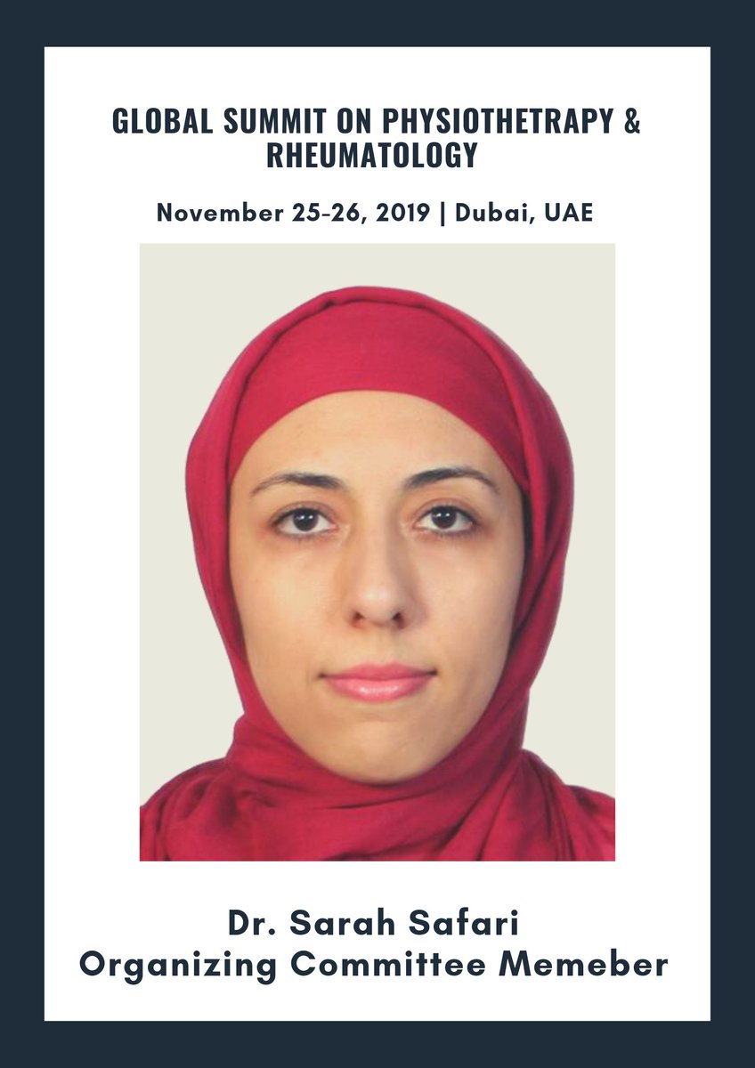 #DrSarahSafari is one of our #lovable and more #supportive #OrganizingCommitteeeMmber at our #conference #Physiotherapy-2019. To become a part in our conference kindly drop your #abstract in the link : coalesceresearchgroup.com/physiotherapy/…