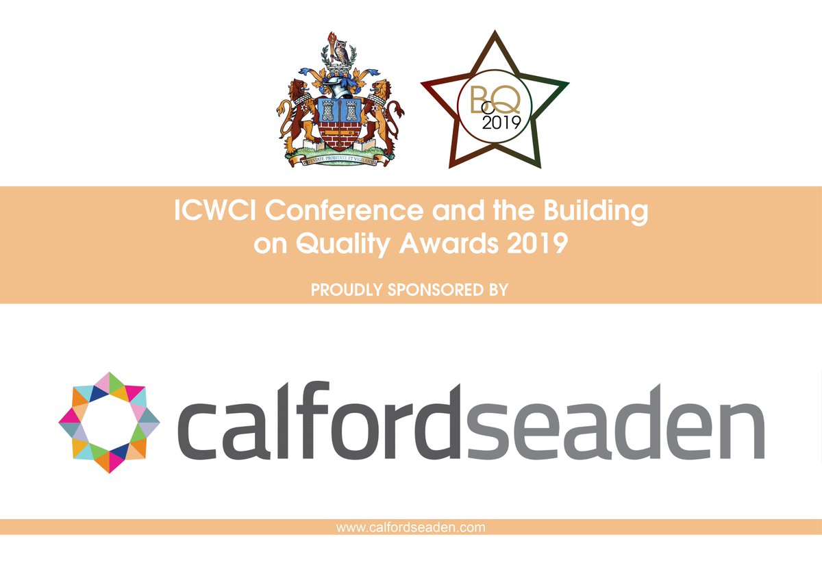 ICWCI (@icwcigb) on Twitter photo ICWCI is pleased to have <a href="/calfordseaden/">calfordseaden</a> as a headline sponsor of our 2019 Conference and #BuildingonQualityAwards. The event will take place on the 18th & 19th May at the Holiday Inn, Taunton. There are a few spaces left so call ICWCI on 01733 405160 if you wish to attend! ICWCI is pleased to have <a href="/calfordseaden/">calfordseaden</a> as a headline sponsor of our 2019 Conference and #BuildingonQualityAwards. The event will take place on the 18th & 19th May at the Holiday Inn, Taunton. There are a few spaces left so call ICWCI on 01733 405160 if you wish to attend!