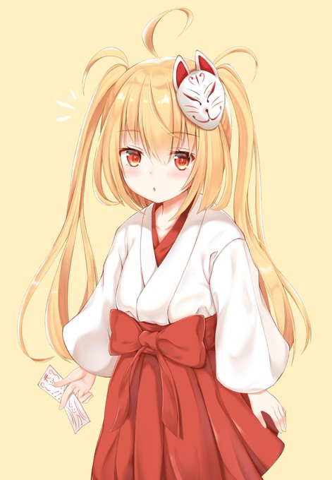 手癖とノリと勢いだけで絵を描いてたらいつの間にか金髪ツインテールロリ巫女が出来上がった… 