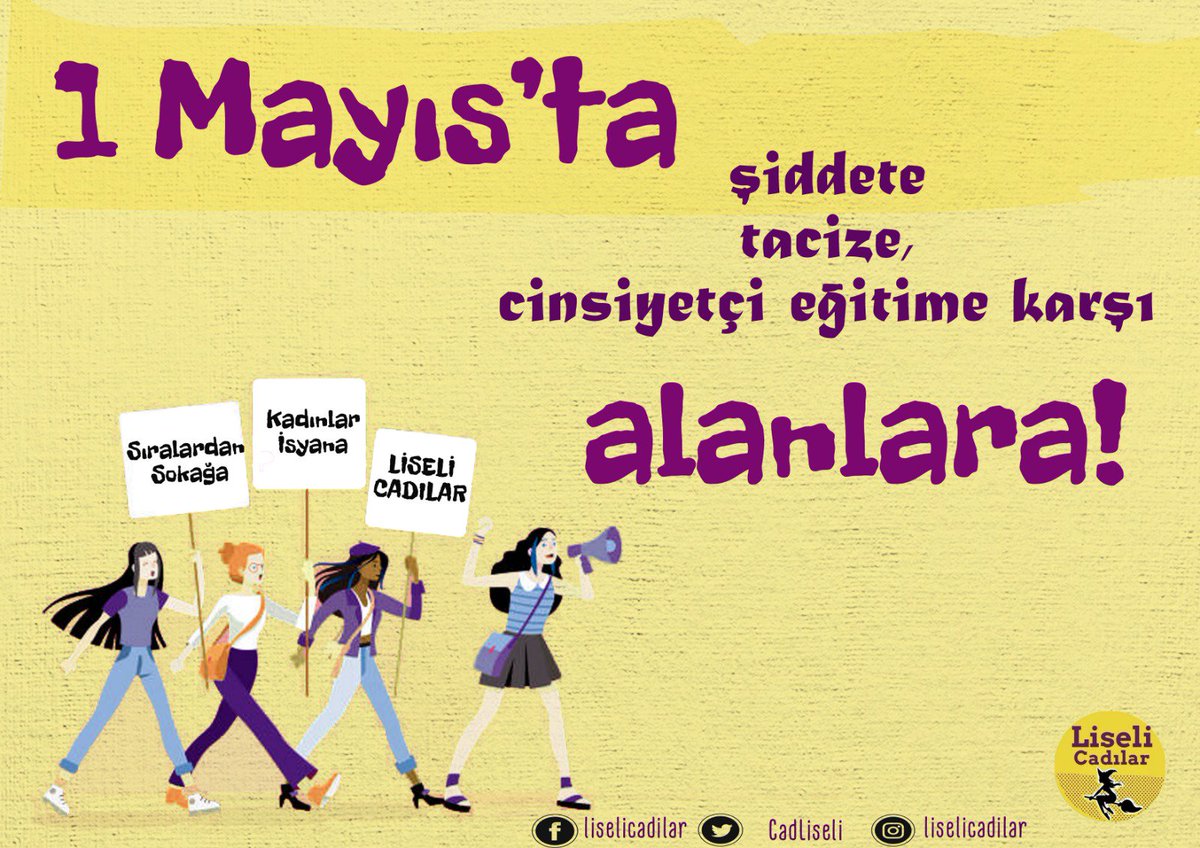1 Mayıs'ta şiddete, tacize, cinsiyetçi eğitime karşı alanlardayız!

Sıralardan sokağa, kadınlar isyana!