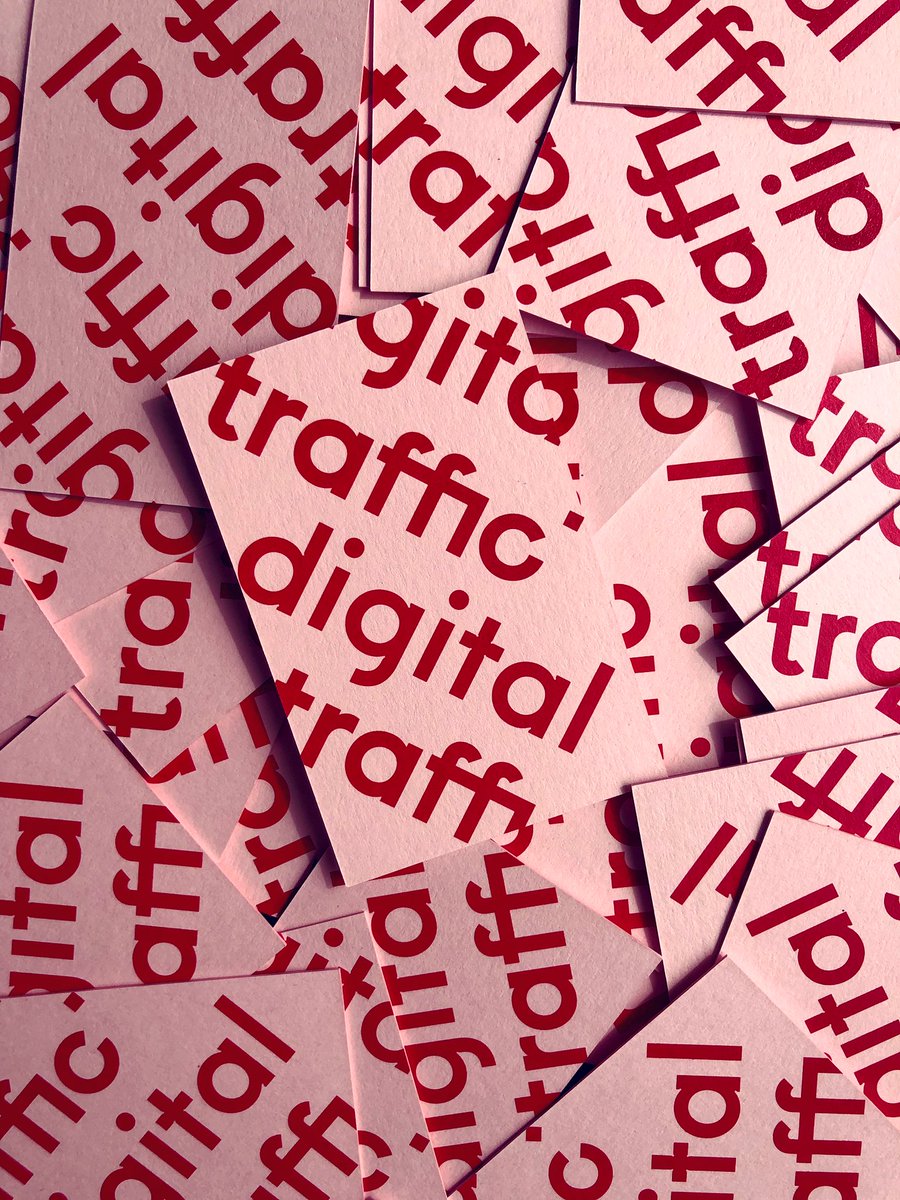 dot_studio_'s tweet photo. Screen printed business cards for @trafficdigital on 540gsm Candy Pink @colorplanpapers 👉 Side A: Pantone 192, Side B: Pantone Black 6. Design by @trafficdigital 👌 #screenprinting #businesscards #colorplanpaper #candypink #pantone #printdesign #screenprint #dotstudio https://t.co/Vr3NAPpqAt