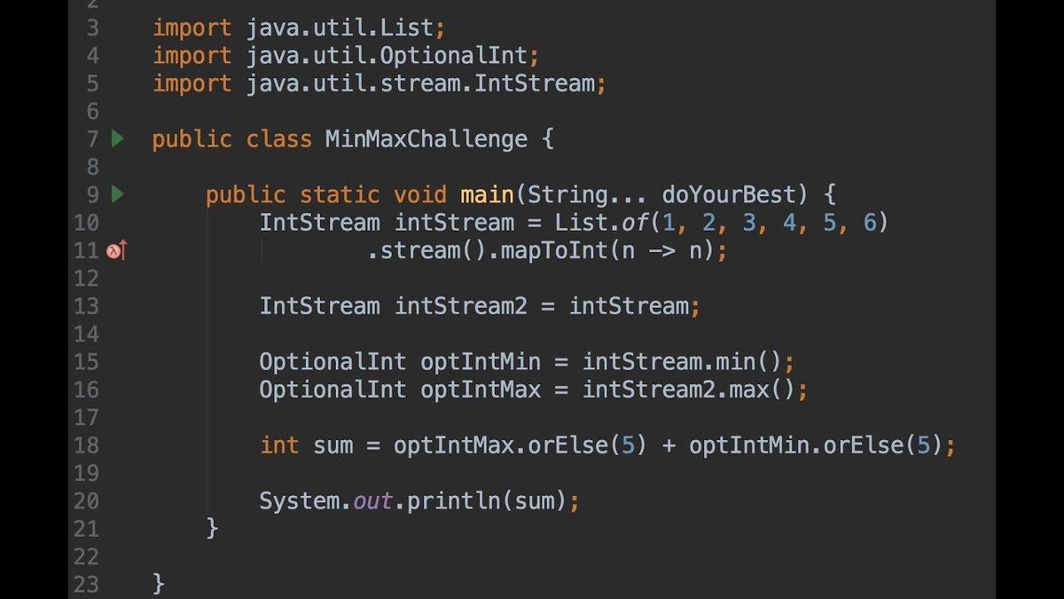 baselogic's tweet image. RT RafaDelNero: Improve your Java skills by watching the new #JavaChallenge of this week about #Streams!
#JavaChallengesVideos
Do you know the output from this challenge?
youtube.com/watch?v=UhuwlE… Java