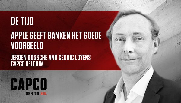 In De Tijd wijzen @Jeroen Dossche en @Cedric Loyens van Capco op het feit dat #banken waardevolle lessen kunnen trekken uit de lancering van de nieuwe #creditcard van Apple op vlak van marketing, imago en vertrouwen bij millennials.
okt.to/mZhXqi
