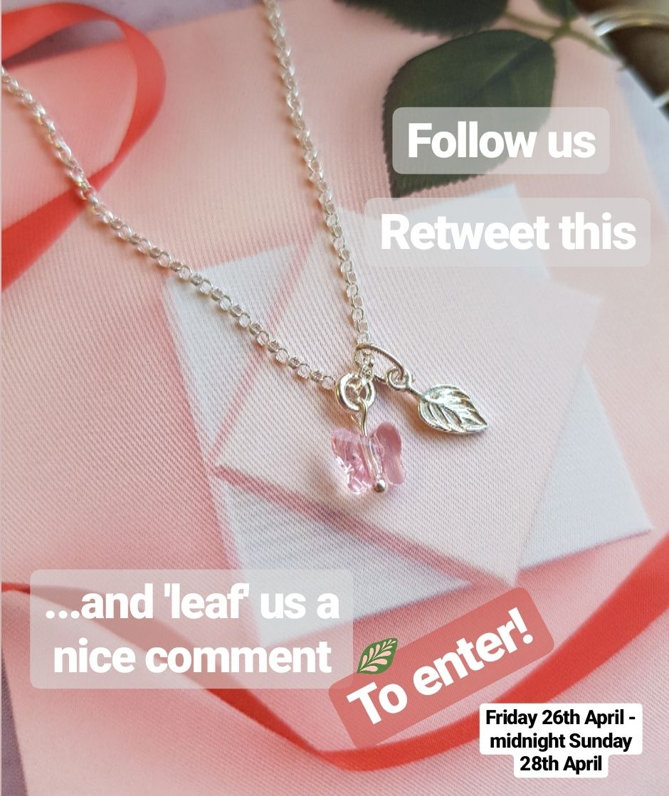 AlyssaJewellery's tweet photo. It's #competition time 🌱 Would you like to try your luck at #winning this stunning sterling silver leaf, and baby pink Swarovski crystal butterfly necklace? Follow us, retweet this, and LEAF us a lovely comment to make your entry count! 1 winner ♡ https://t.co/RhOn1poj1Q https://t.co/OnyjI6Eqdx