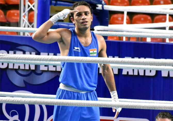 mlkhattar's tweet photo. #AsianBoxingChampionship में पुरुषों की 52 Kg प्रतिस्पर्धा में स्वर्ण पदक जीत कर देश और प्रदेश का नाम रौशन करने वाले हरियाणा के प्रतिभाशाली मुक्केबाज अमित पंघाल को ढेर सारी शुभकामनाएं।

आपकी यह उपलब��धि प्रेरणादायक है जो युवाओं को खेलों में आगे बढ़ने को प्रेरित करेगी। https://t.co/thYNEFmmKk
