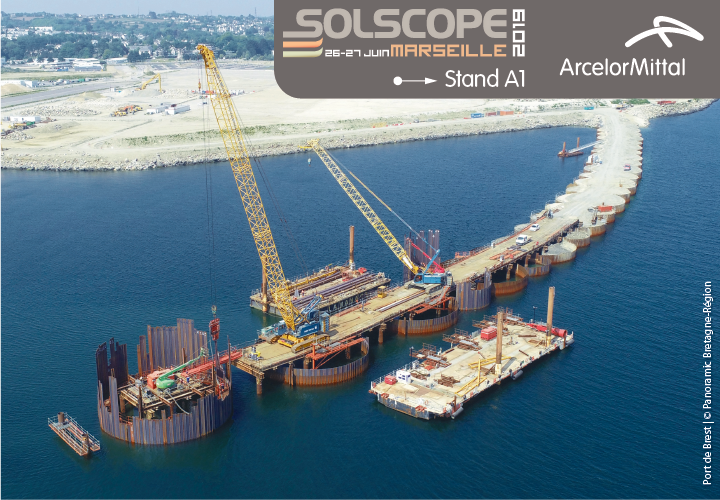 ArcelorMittalSP's tweet photo. #ArcelorMittal #palplanches sera au salon @Solscope 2019 à #MarseilleChanon les 26 et 27 juin. Venez au stand A1 pour en apprendre plus sur les avantages des solutions acier pour les fondations. #thinksteelfirst https://t.co/W5TC0AUC7o