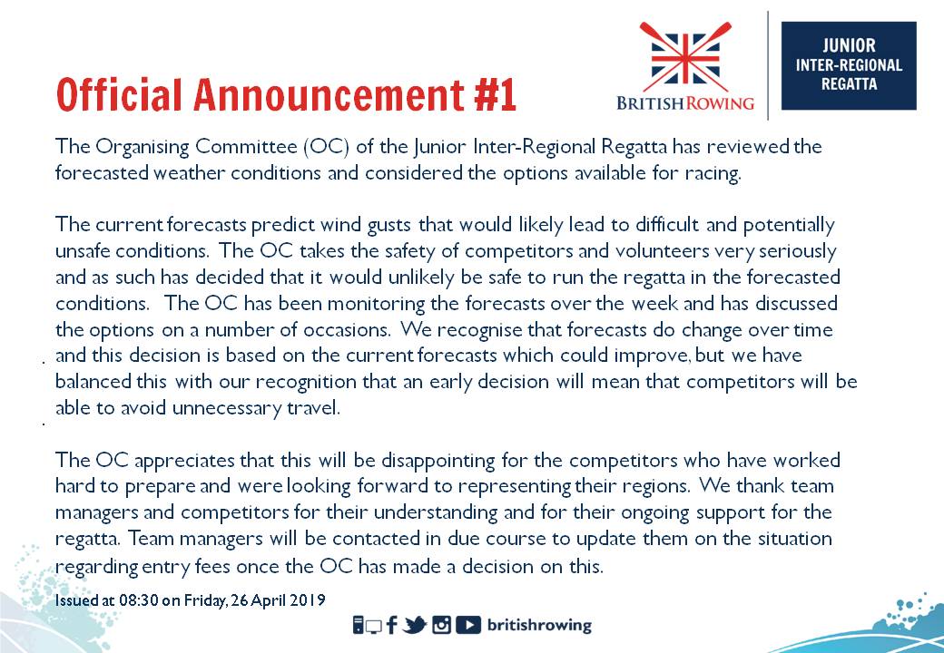 It is with great regret that we have had to take the difficult decision to cancel this year's JIRR. Full statement 👇
