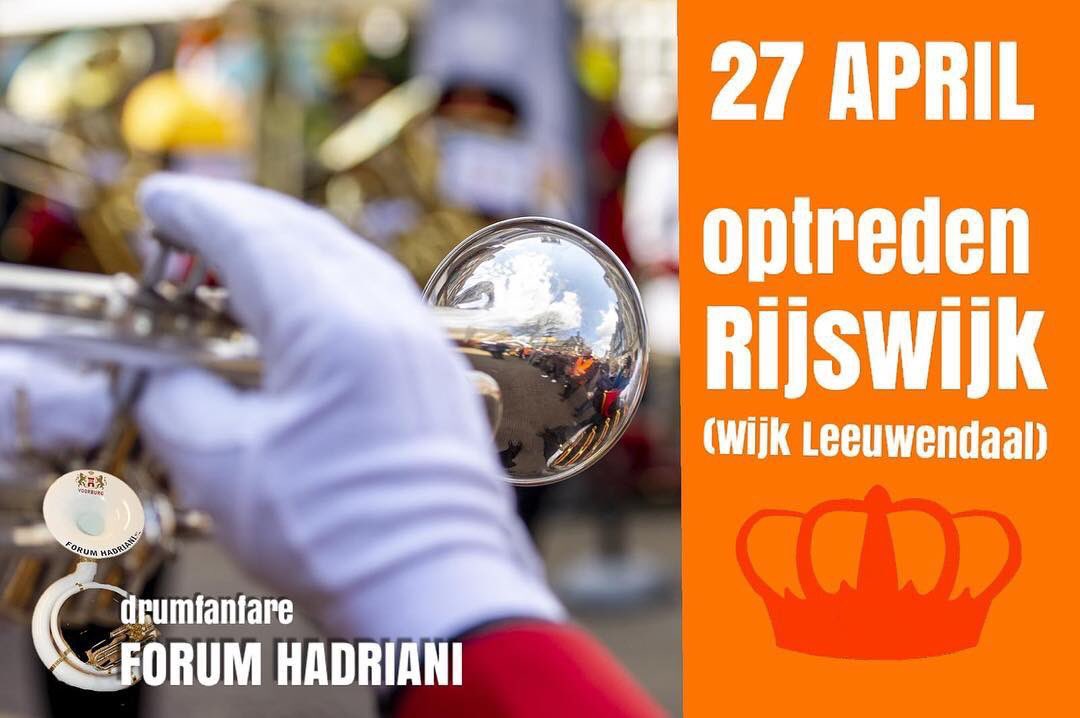 MarchingbandFH's tweet photo. Morgen, Koningsdag zijn we te zien vanaf 11.00 uur  in Leeuwendaalkwartier Rijswijk! #koningdag2019 #rijswijk #marchingband #drumfanfare #leeuwendaalrijswijk #27april2019 https://t.co/CCUyVP47uU