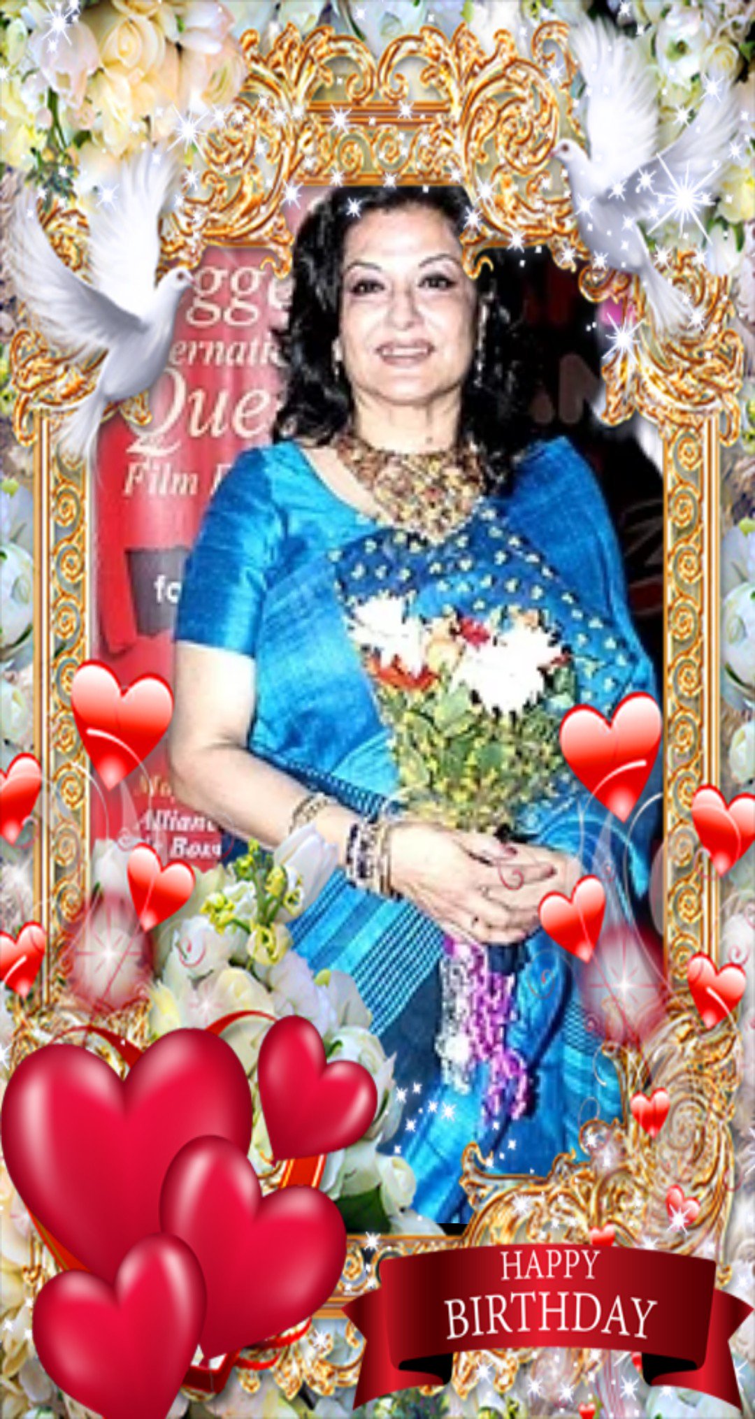 Madam Moushumi Chatterjee happy birthday to you 