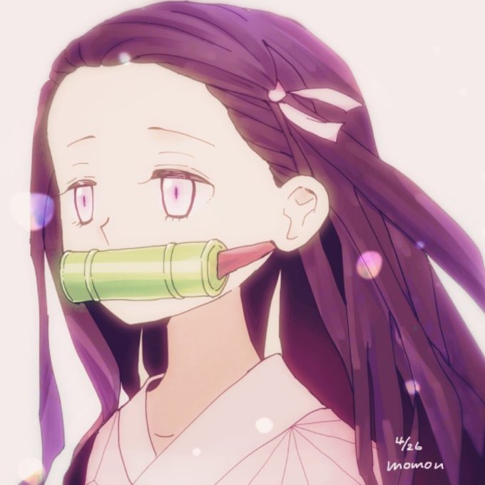 ももんさんがTwitterに投稿した竈門禰豆子(鬼滅の刃)のイラスト。