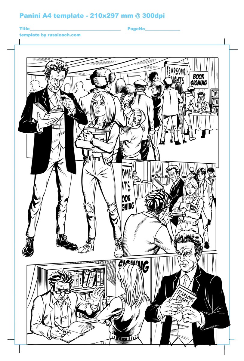 The #Archive Dive continues!! Page2 of inks from the brilliant <a href="/tommydonbavand/">Tommy Donbavand</a>'s story "Shock Horror" in issue 13 of the rebooted "Doctor Who Adventures". #makingcomics #comics #comicbooks #teamcomics #DrWho #DoctorWho #petercapaldi
