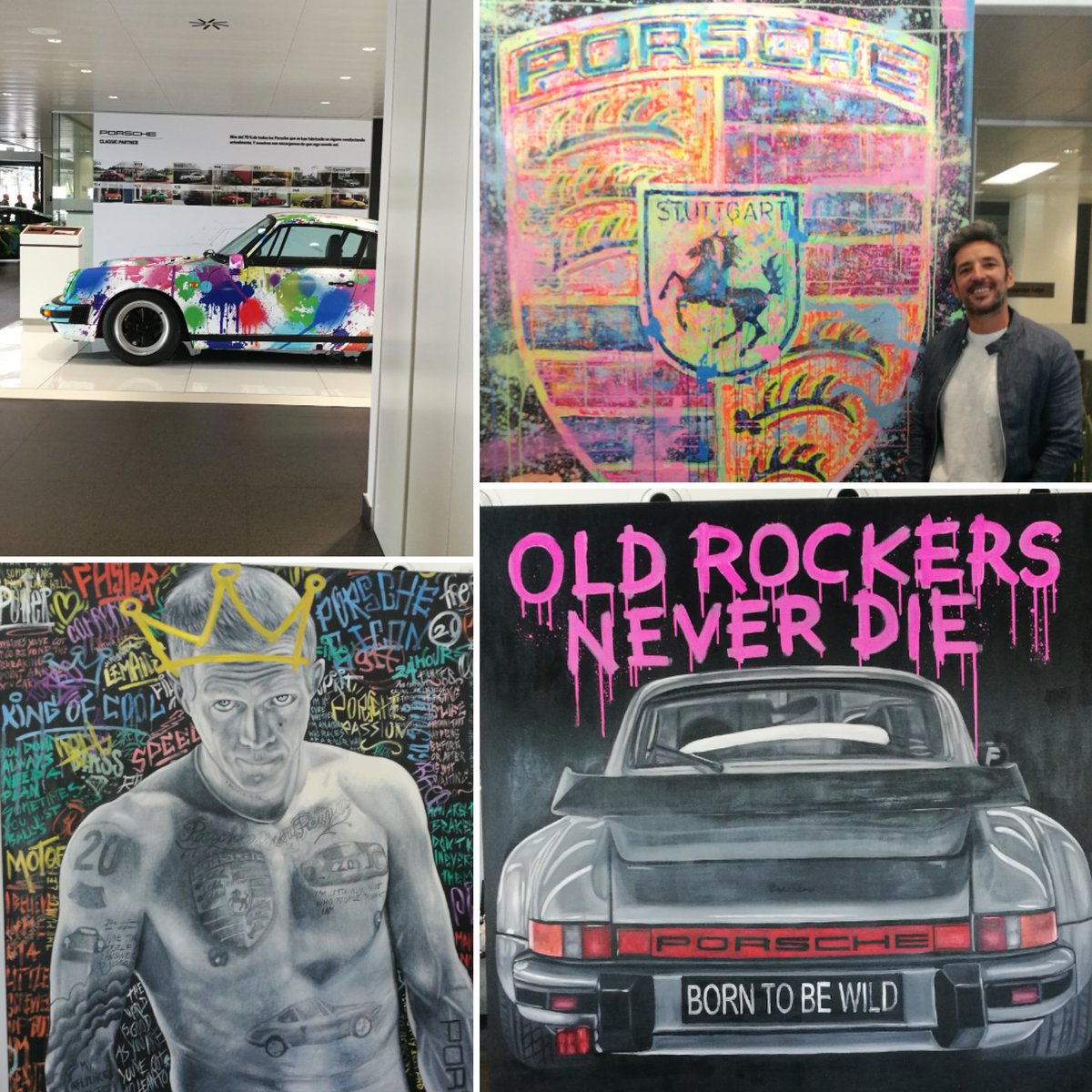 Recomendable la exposición #MäkelísmosPorsche. Cuatro cuadros espectaculares y dos 911 vinilados. Ahora está en <a href="/PorscheMadridN/">Porsche Madrid Norte</a> (luego resto de Centros Porsche de España y Portugal). Y no hace falta que seas cliente. Si me han dejado entrar a mí... topgear.es/noticias/lifes…