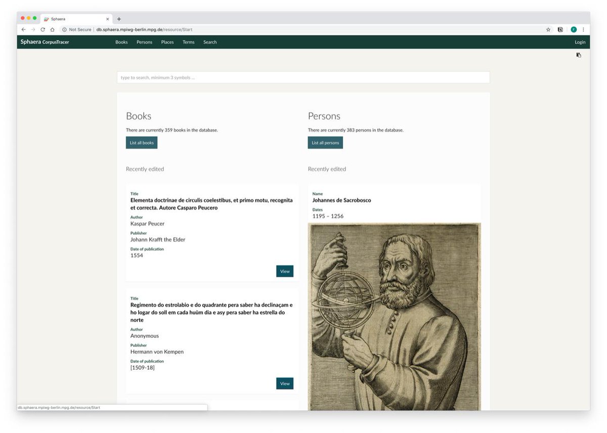 Have you used our #Sphaera #openaccess database yet? The corpus of the early modern edition of Johannes de Sacrobosco’s 'Tractatus de sphaera' is now complete—so that's a total of 359 editions! 😶📚📖📔 (not actual size). Explore here 👇 bit.ly/2UTwHEF
#histsci #digihum