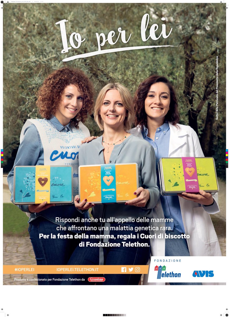 Io per lei, la campagna di primavera per Telethon.
Anche in questa occasione le nostre sedi potranno dare il loro contributo, allestendo punti di raccolta su tutto il territorio.
Le date principali dell’iniziativa saranno sabato 4 e domenica 5 maggio.