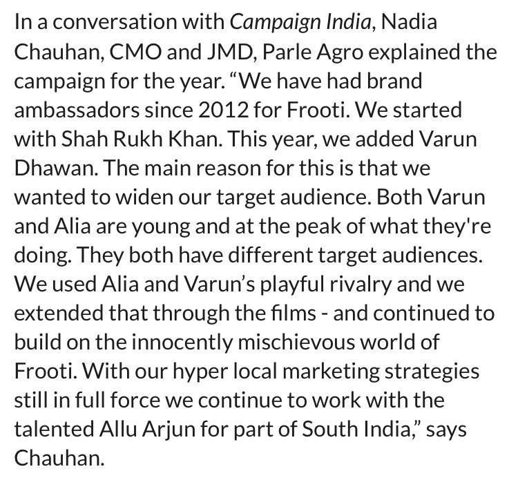 .@nadiachauhan speaks about the Frooti ads with @aliaa08 and @Varun_dvn 💕