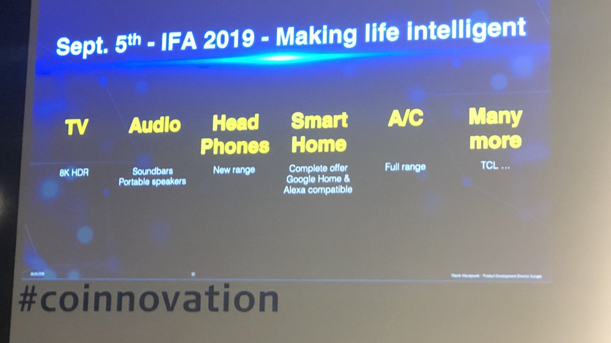 maria_aguete's tweet photo. Full 2019 TV product range for @TCL_TV_Global 
#IFA18 #IFAGPC19 @IFA_Berlin #IFABerlin 
#coinnovation https://t.co/S5fCfG2A0C