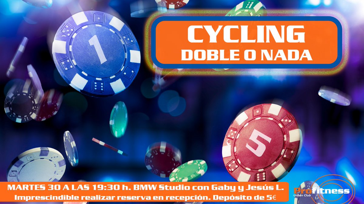 Recta final de mes, no te olvides de apuntarte a nuestras clases especiales! #cycling #walking #profitnessurbanclub