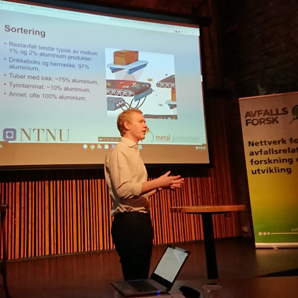 Det gjøres mye godt og interessant FoU-arbeid i avfallsbransjen! Sigvart Eggen ved <a href="/NTNU/">NTNU</a> har resirkulering av aluminium fra restavfall i sin masteroppgave med interessante metoder og resultater. Godt hjulpet av <a href="/Stapp6i7/">IVAR IKS</a> , <a href="/NorskHydroASA/">Inactive</a> Holmestrand og <a href="/SINTEF/">SINTEF</a> Industri 👏 👏
