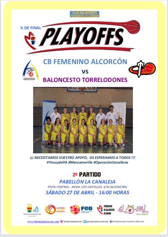 TIEMPO DE PLAYOFFS! Nuestro Cadete Especial necesita a toda la marea amarilla. Esta tarde a las 20:30h en Torre primer partido vs <a href="/BTorrelodones/">Jansen BT</a> y mañana a las 16:00h en La Canaleja el 2 enfrentamiento.Ponte de amarillo y vente a animar! #YosoydelFA #pasitoapasito #yellowpower