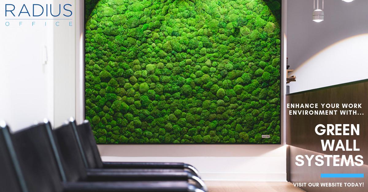 Green Walls can lower stress, clean your air and enhance the appearance of your office. Discover more benefits of Green Wall systems and browse our full selection online now!
bit.ly/2J7aFbT
#radiusofficefurniture #officefurniturespecialists