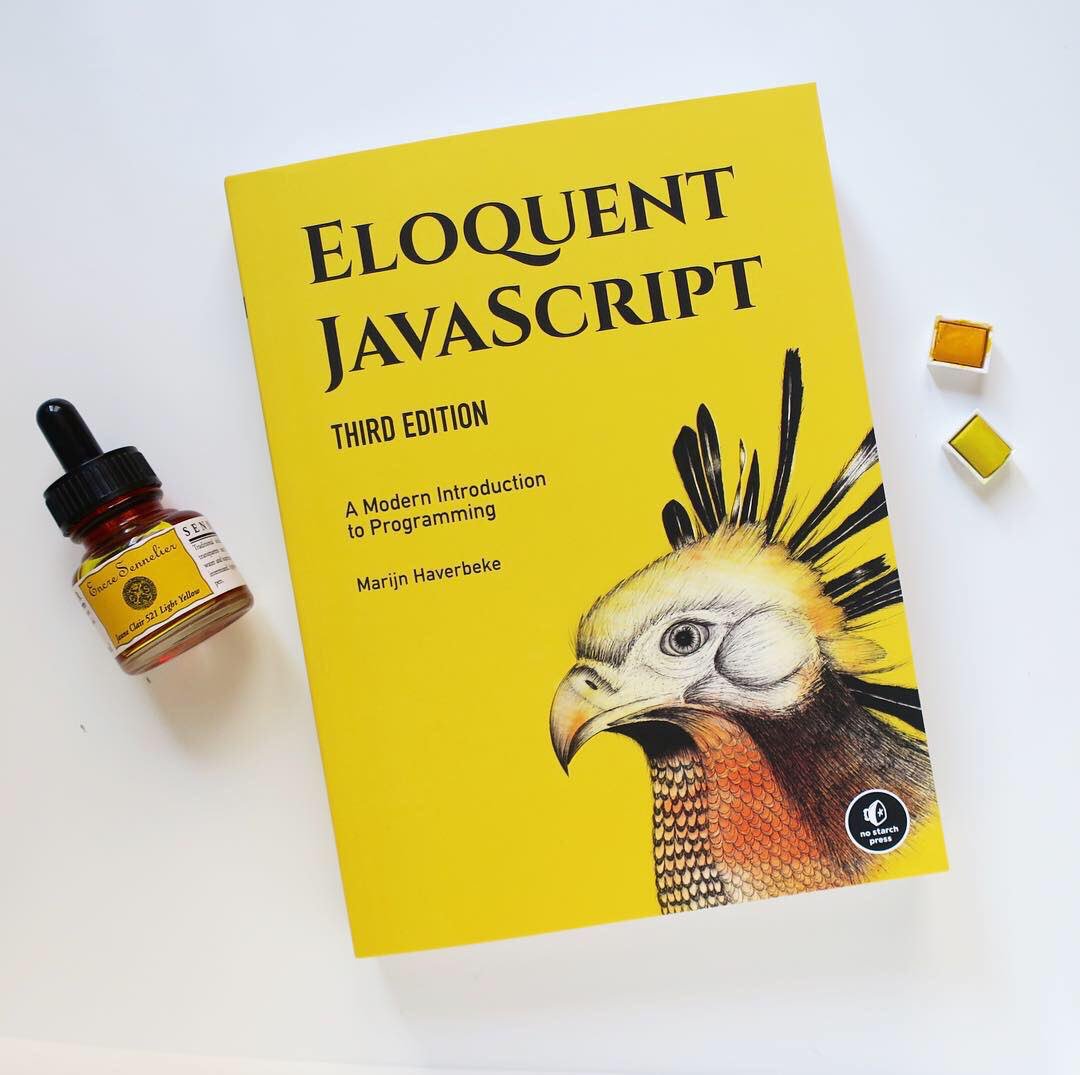 Madalinadraws's tweet image. After illustrating this book I started reading some chapters to improve my JavaScript knowledge and I have to say I like it! 🙈
#eloquentjavascript