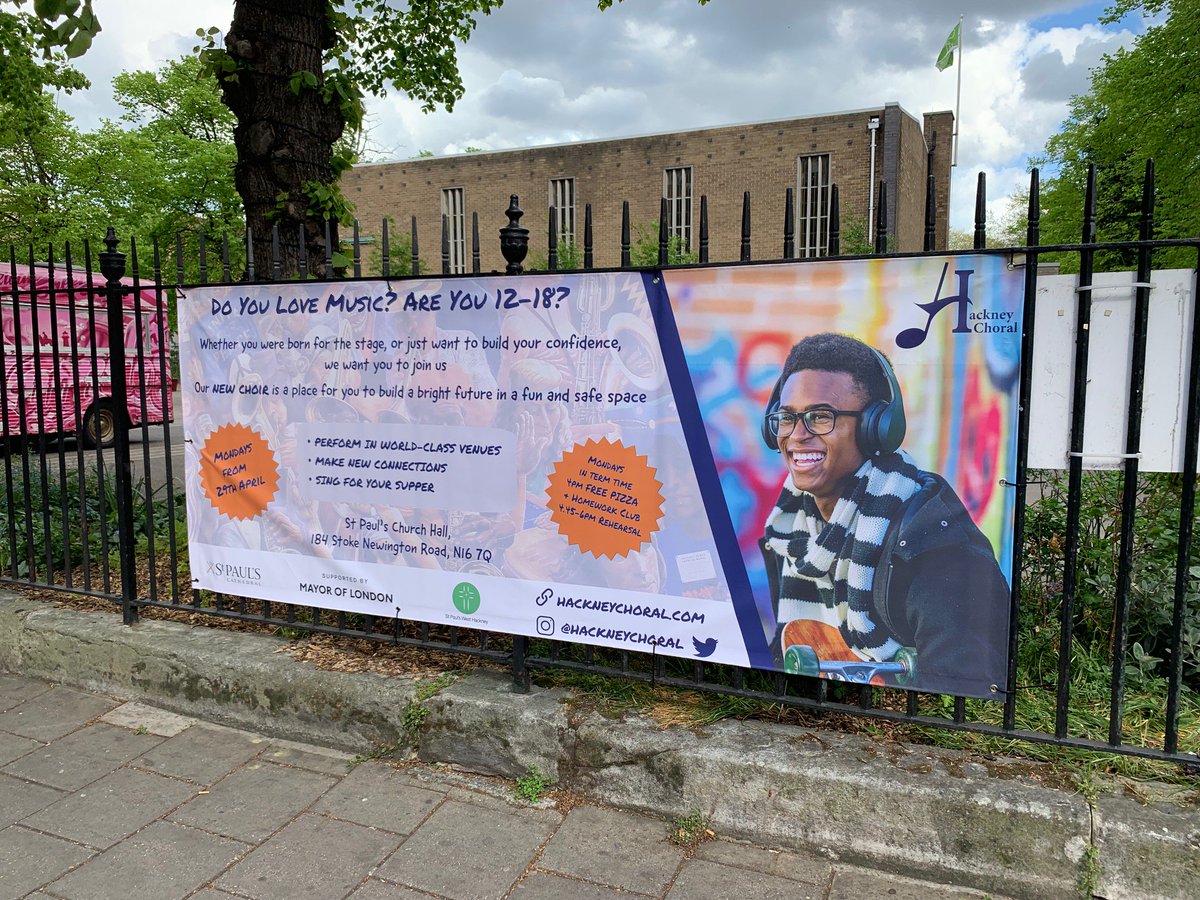 @stpaulswesthackney (@stpaulswesthack) on Twitter photo Wonderful to see a banner up for <a href="/hackneychoral/">Hackney Choral</a> , announcing the launch of our new choir for young people aged 12-18. We <a href="/stpaulswesthack/">@stpaulswesthackney</a> are so proud to work in partnership with <a href="/StPaulsLondon/">St Paul's Cathedral</a> and <a href="/tom_daggett/">Tom Daggett</a> on this amazing new opportunity for Hackney's musical youth. Wonderful to see a banner up for <a href="/hackneychoral/">Hackney Choral</a> , announcing the launch of our new choir for young people aged 12-18. We <a href="/stpaulswesthack/">@stpaulswesthackney</a> are so proud to work in partnership with <a href="/StPaulsLondon/">St Paul's Cathedral</a> and <a href="/tom_daggett/">Tom Daggett</a> on this amazing new opportunity for Hackney's musical youth.