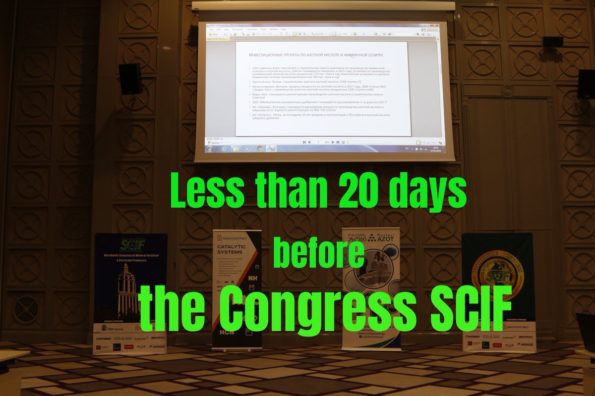 Scif_Congress's tweet image. Less than 20 days before The Worldwide Congress of Mineral Fertilizer and Pesticide Producers SCIF 2019.
Make a registration on our website scif.top