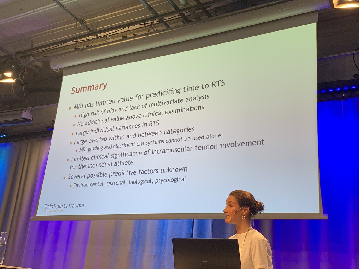 MarkusWalden's tweet photo. Great talk by @arnlaugw on hamstring injuries and RTS #SMfrontline #SFAIM2019 https://t.co/6wIm5Y1G5u