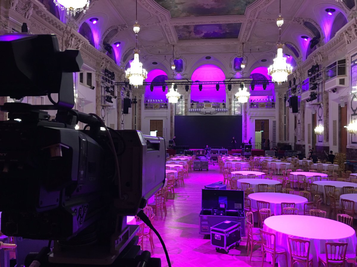 IFOY_AWARD's tweet image. #ifoyrocks this time pretty in pink. Setup is in full swing.