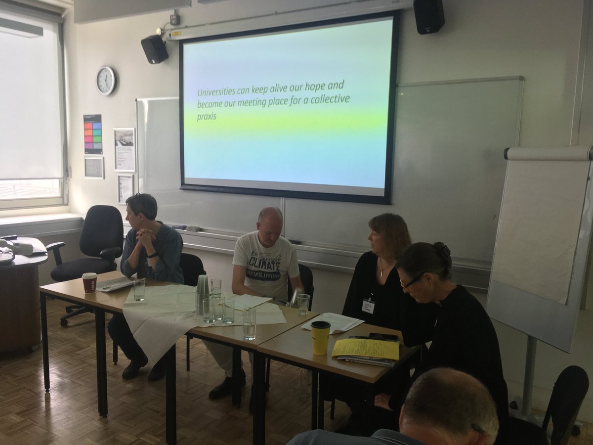 AAE_2019's tweet photo. An invigorating conversation about implementing radical design pedagogy, a call to arms for all architects and architectural educators! Featuring @LSofARCH’s @orangepith , Jane Tankard of @UOWarchitecture and chaired by Hannah Vowles of @BCU_BSoAD #AAE2019 https://t.co/Uo45KAsJc6