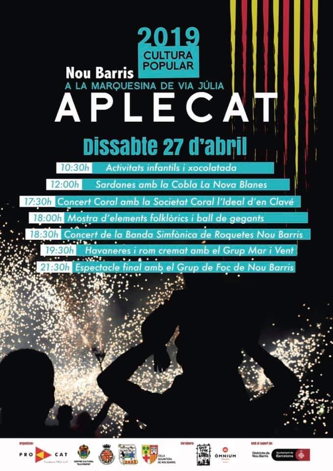 Bcn_NouBarris's tweet photo. Demà arriba un nou #APLECAT a la marquesina de #ViaJúlia! Mostra de cultura popular tot el dia, amb gegants, sardanes, concert simfònic, cant coral, havaneres, diables, xocolatada... Horaris a https://t.co/ZqpBXLLUqa #NouBarris @FundacioProcat @elspropis @Gegants9Barris https://t.co/9QkdqKM7Dr