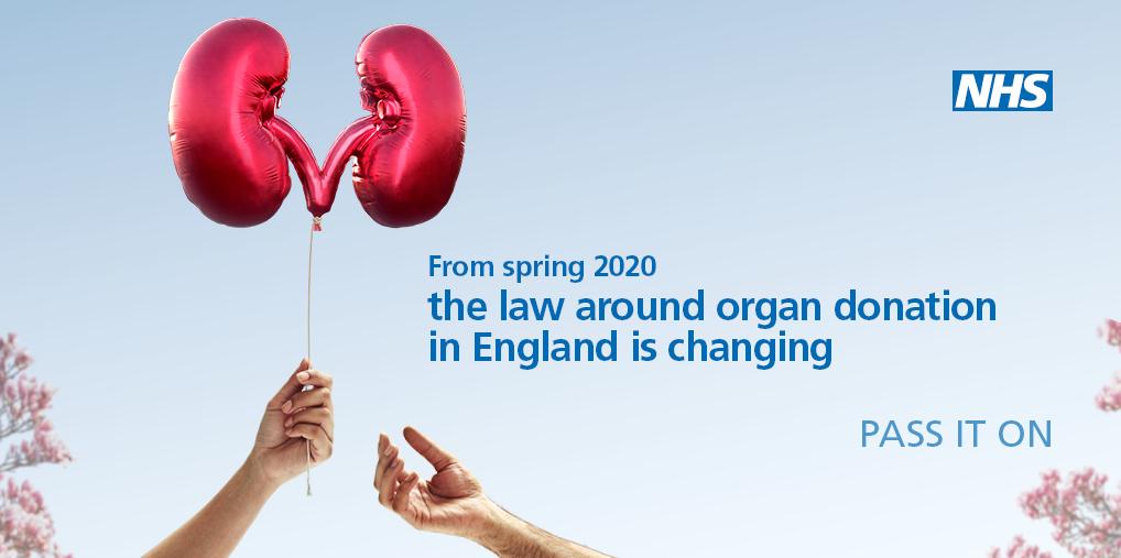 RenalGame's tweet photo. RT @CUH_NHS: From Spring 2020 the law around #organdonation in England is changing. One organ donor can save or transform the lives of up to 9 people and many more through tissue donation. #PassitOn https://t.co/7zB4bBTF4V