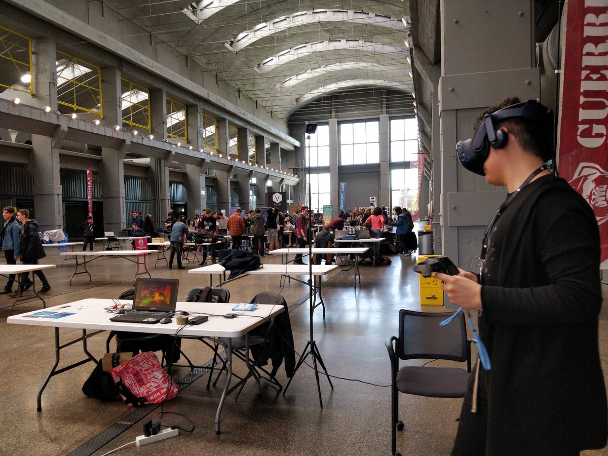 We're already cracking the floor here at <a href="/GGameFestival/">Guerrilla Game Festival</a> #ggamefestival
Come play #VirtualRhythm with us!