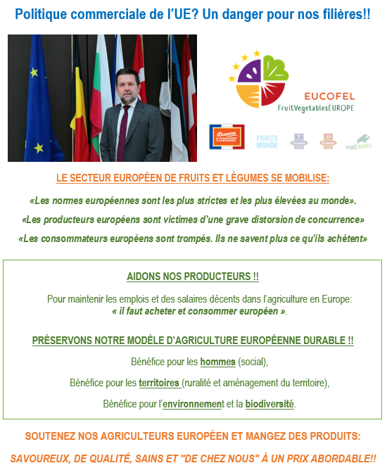 FruitvegEUROPE's tweet photo. π’#Politiquecommerciale de lβUE? Un danger pour nos filiΓ¨resβΌοΈ
LE SECTEUR EUROPΓEN DE FRUITS ET LΓGUMES SE MOBILISE:
SOUTENEZ NOS AGRICULTEURS EUROPΓEN & MANGEZ DES PRODUITS: SAVOUREUX, DE QUALITΓ, SAINS & DE CHEZ NOUS Γ UN PRIX ABORDABLE!!
We β€οΈπͺπΊF&Vππ
π
#EnjoyEatingEUFV https://t.co/Yk8mj7OAjP