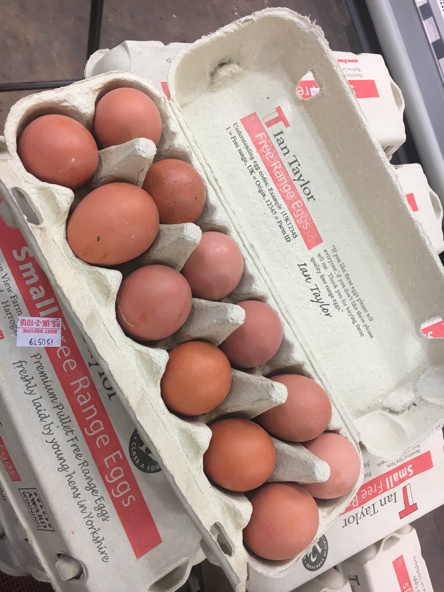 robertshawsfarm's tweet photo. {Locally Laid @iantayloreggman Eggs from Harrogate}
Pullet eggs are the first eggs laid by young hens. They have a slightly larger yolk which makes them perfect for poaching &amp; frying. Great value at 12pk only 75p!
#LocalEggs #FreeRange #PulletEggs #YorkshireEgg #HappyHens #Tasty https://t.co/csQSnbjGSg