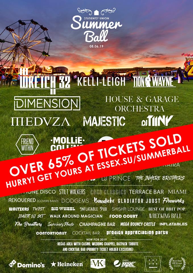 Limited Tickets On Sale Now! 

Hundreds of you have just grabbed tickets in another record breaking time... 

This will SELL OUT

essexstudent.com/summerball/tic…