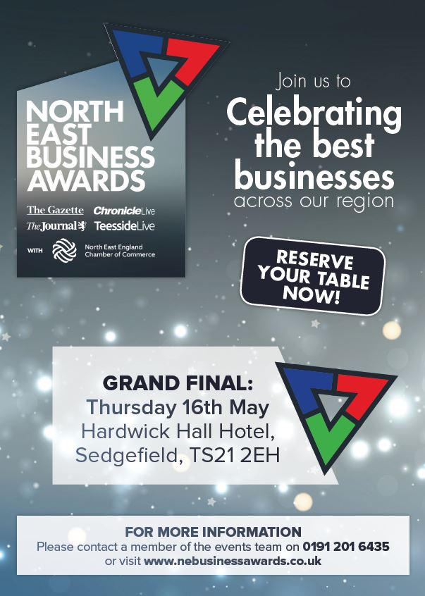 HOLDEventMgt's tweet photo. The North East Business Awards Grand Final is less than 3 weeks away..... Make sure you book your table now to avoid disappointment #nebizawards19 @jnlbusiness  @TeessideLive https://t.co/T2CKzFGf9T