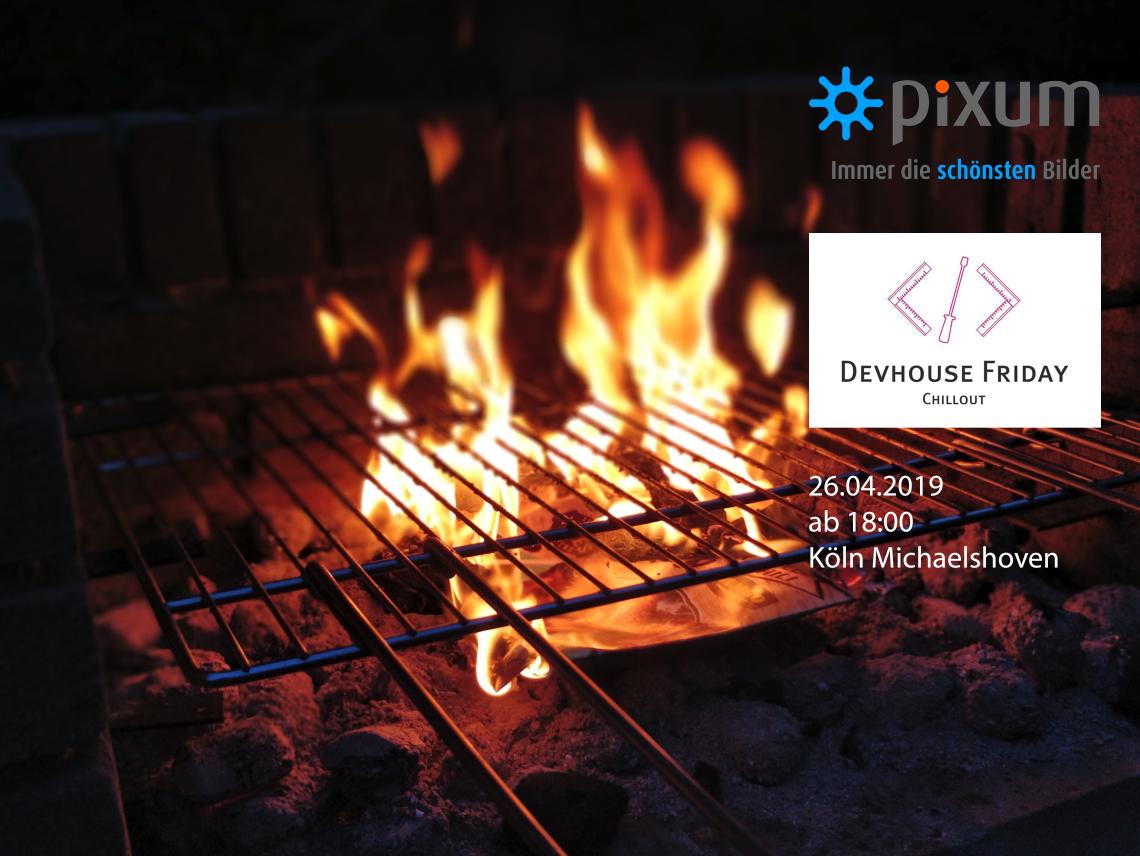Heute ab 18:00 Uhr ist wieder #DevHouseFriday bei <a href="/Pixum/">Kathrin @ Pixum</a> <a href="/Pixum_DE/">Pixum</a> Wir grillen, es gibt coole Talks und hängen schlussendlich einfach hart ab. Kommt vorbei! meetup.com/DevHouseFriday… #meetup #tech
