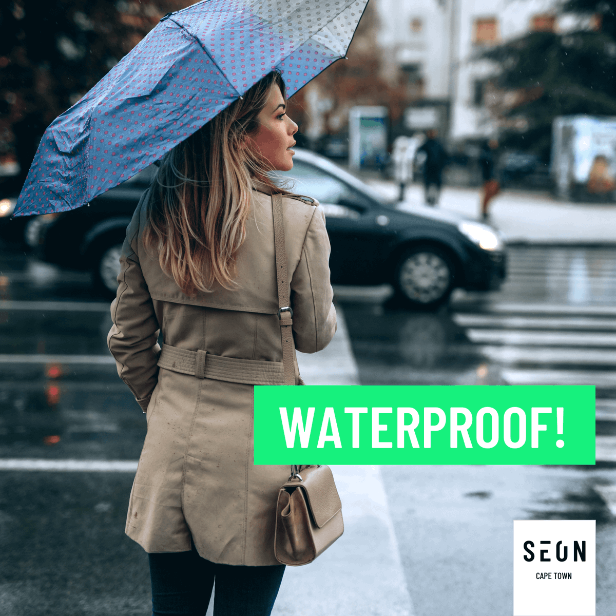 seonnetwork's tweet photo. We know it doesn't rain that often in Cape Town but when it does, don't worry! SEON is waterproof! ☝️

#SEON #Waterproof #OnTheGo #CapeTown https://t.co/ylDn6c5TIf