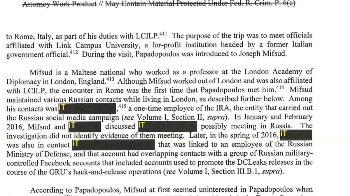 13. It was Mifsud with the candlestick in the library with Papadopolous. Seriously, so many Russian connections and far too many syllables. It was this meeting promising dirt on Hillary Clinton that launched the Trump-Russia probe.Perspective: Mifsud, a Maltese national, is MIA