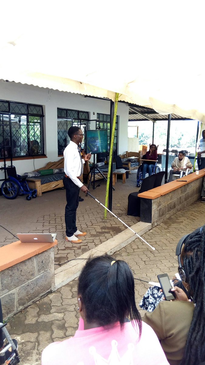 Alvin making a presentation on good and bad examples of design in Nairobi using photos

#ability #AbilityProject #accessibility
