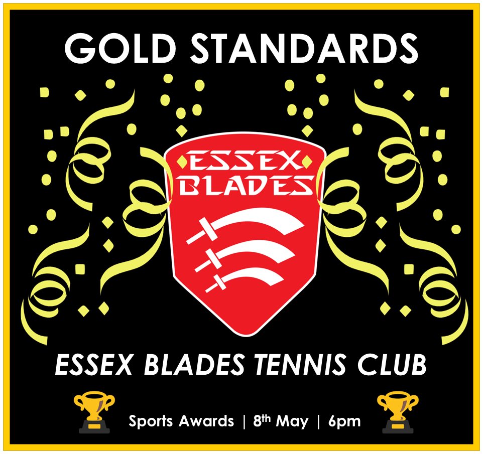 GOLD STANDARDS!!!! 🎉🥇 Thank you to <a href="/EssexBladesSU/">Essex Blades</a> for recognising all our hard work this year 👏🏻 Congratulations to everyone involved, bring on sports awards!! 🤩🤩 #unitennis #essexblades #sportsawards #gold #whatayear