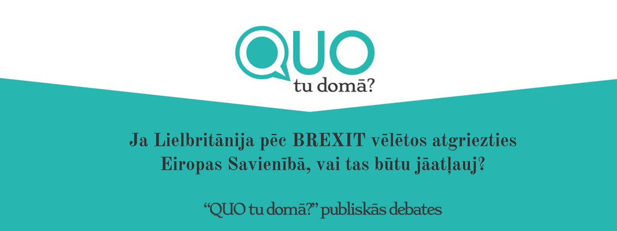 Iespēja ikvienam interesentam klātienē (Saeimā) vērot Saeimas deputātu un jauniešu debates par tēmu "Ja Lielbritānija pēc BREXIT vēlētos atgriezties ES,  vai tas būtu jāļauj?". Vairāk par pasākumu un pieteikšanos - facebook.com/events/2206338…