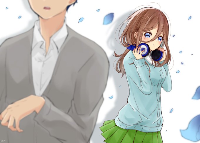 メープル🍏さんがTwitterに投稿した中野三玖(五等分の花嫁)のイラスト。