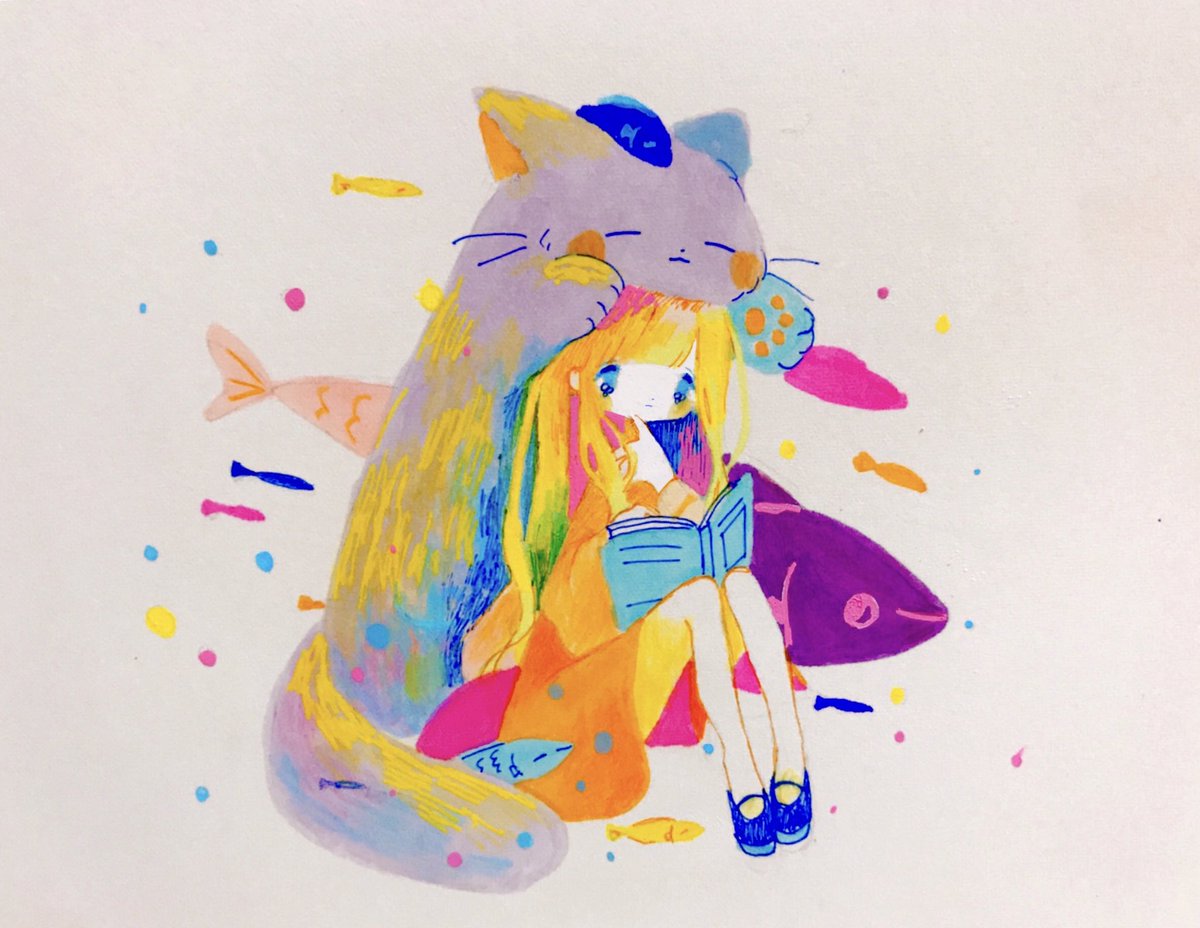 Post by saco on X: 本とねことお魚
